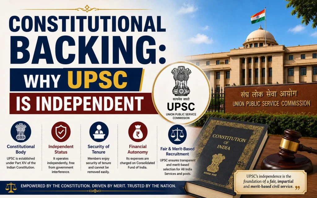 constitutional backing why upsc is independent