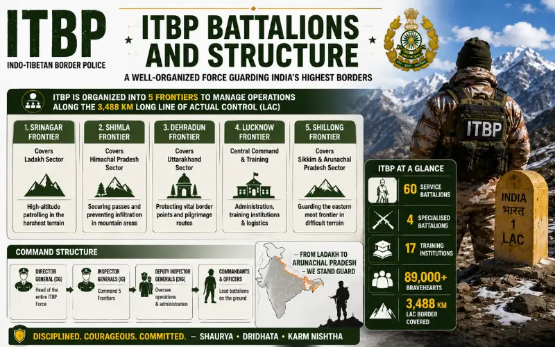 itbp battalions and structure