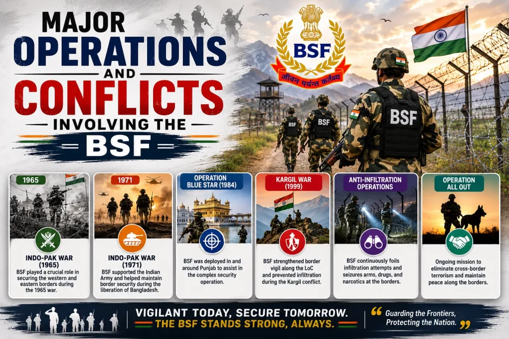 major operations and conflicts involving the bsf
