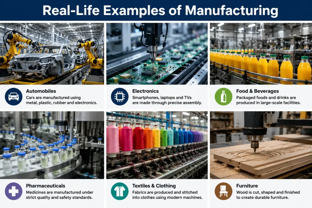 real-life examples of manufacturing