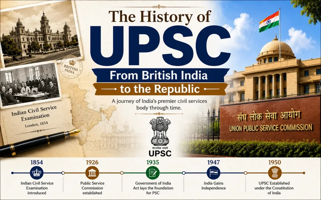 the history of upsc from british india to the republic